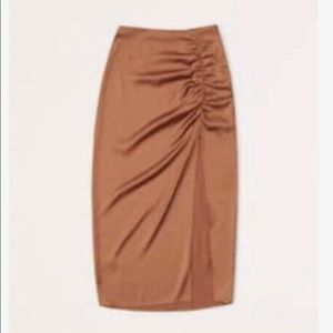 Abercrombie satin brown skirt